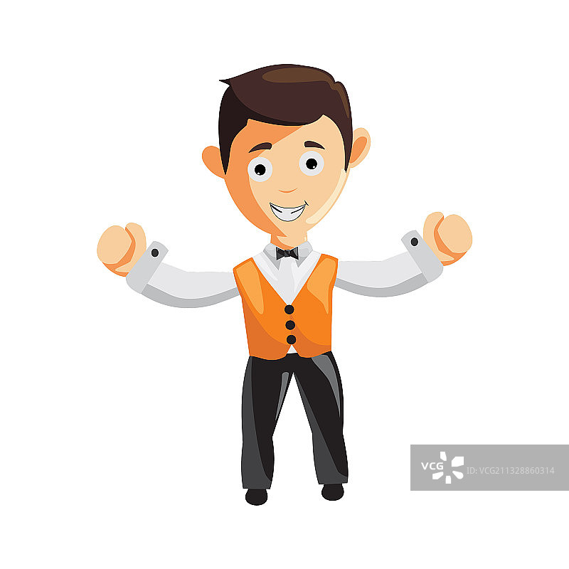 角色职业服装：厨师或服务员图片素材