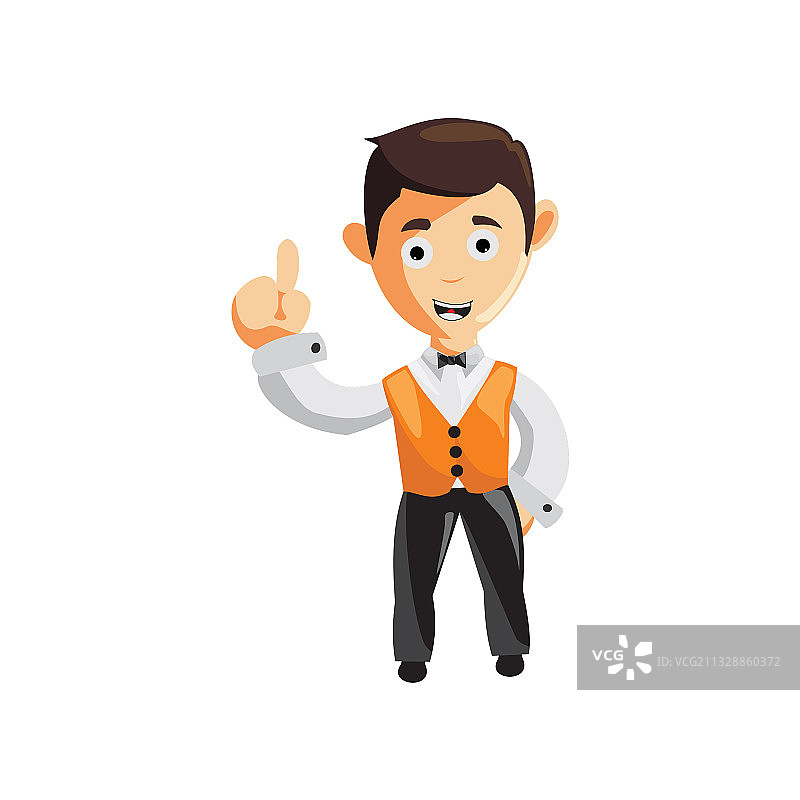 角色职业服装：厨师或服务员图片素材