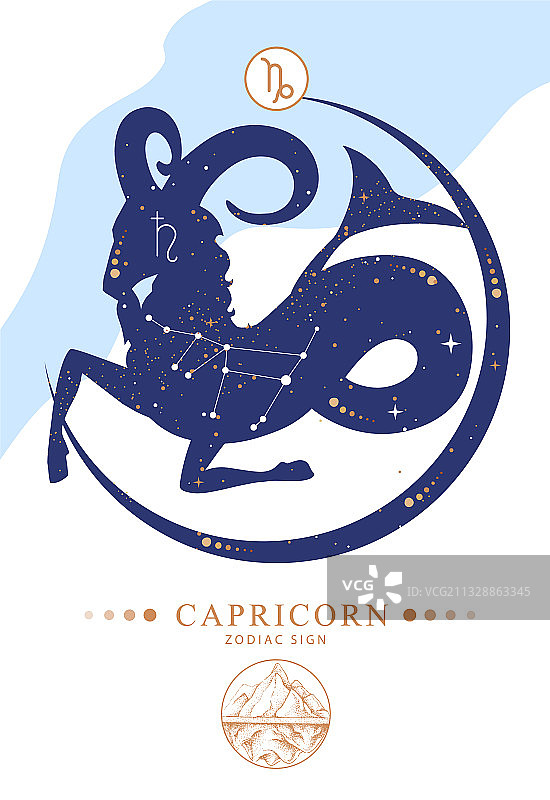 占星摩羯座标志图片素材