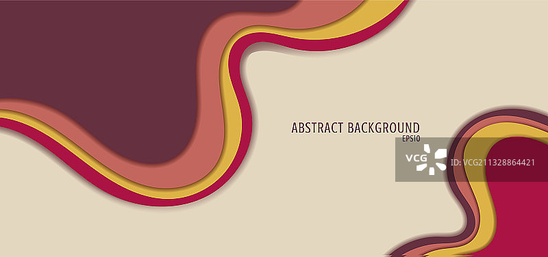 抽象背景：粉色和黄色流体形状图片素材