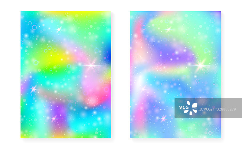 彩虹渐变公主背景图片素材