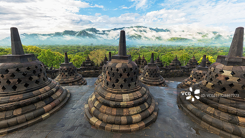 婆罗浮屠佛塔图片素材
