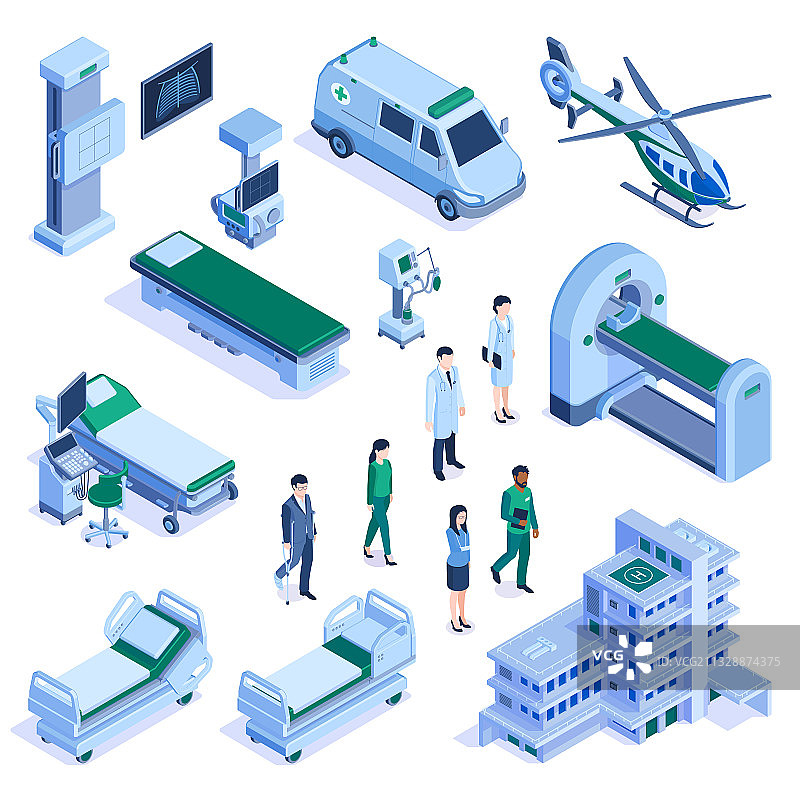 医院2.5D素材图片素材