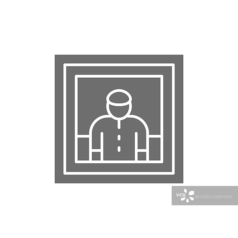 男人绘画自拍灰色图标图片素材