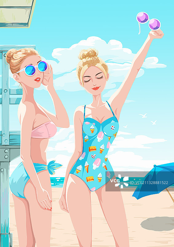 夏日海边图片素材