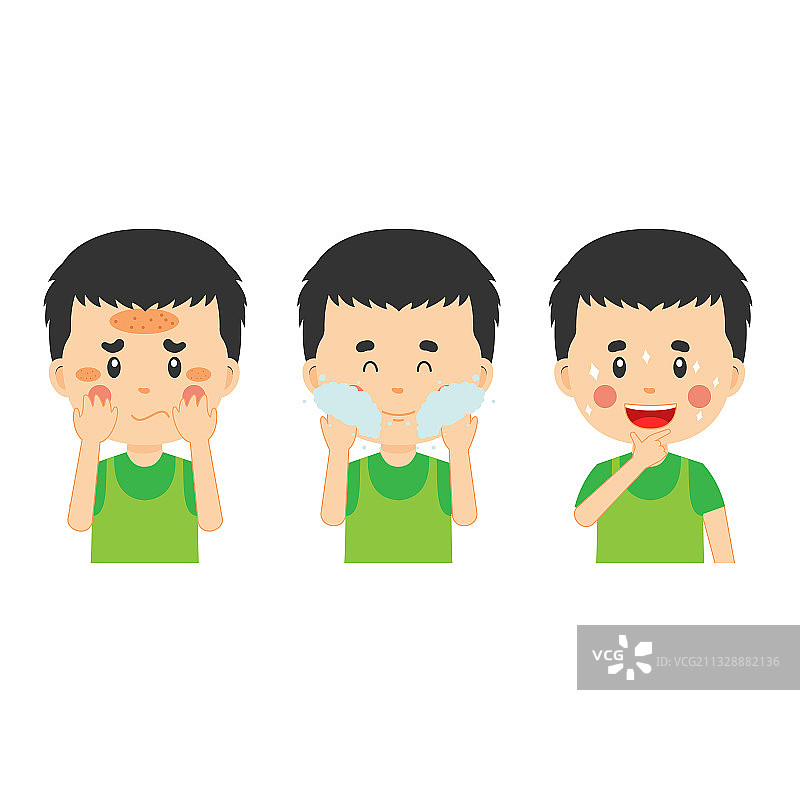 面部护理步骤图片素材