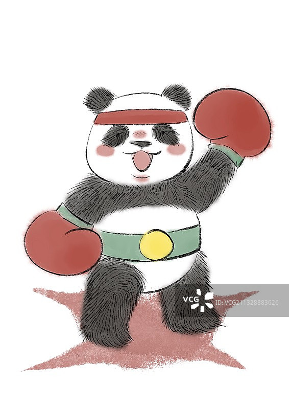 拳击熊猫图片素材