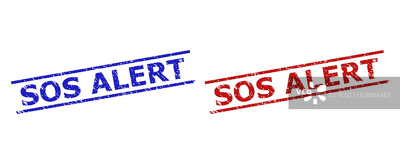 带有磨损纹理的SOS警报水印图片素材