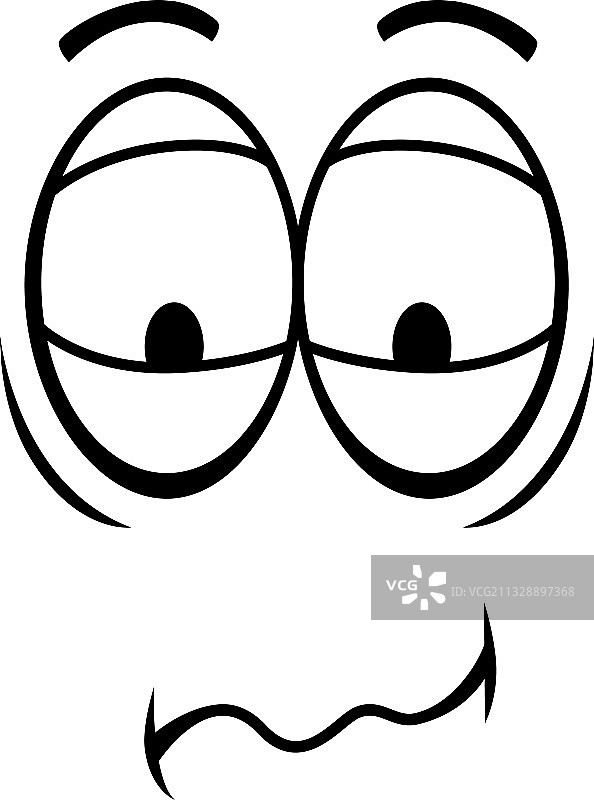 沮丧的表情符号，失望的孤立表情图片素材