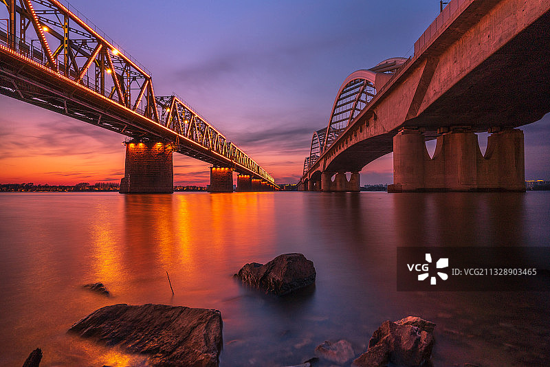 哈尔滨中东铁路桥图片素材