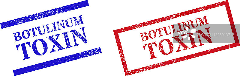 肉毒杆菌毒素纹理划痕印章图片素材