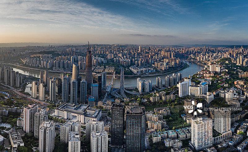 重庆天地和观音桥全景图片素材