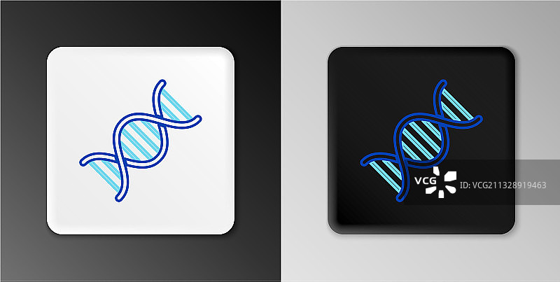 线条DNA符号图标，灰色背景图片素材