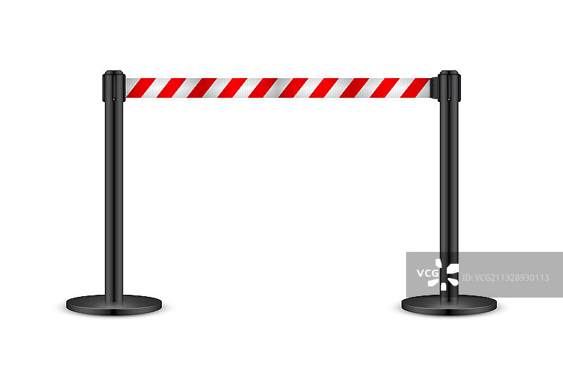 逼真的伸缩带立柱人群图片素材