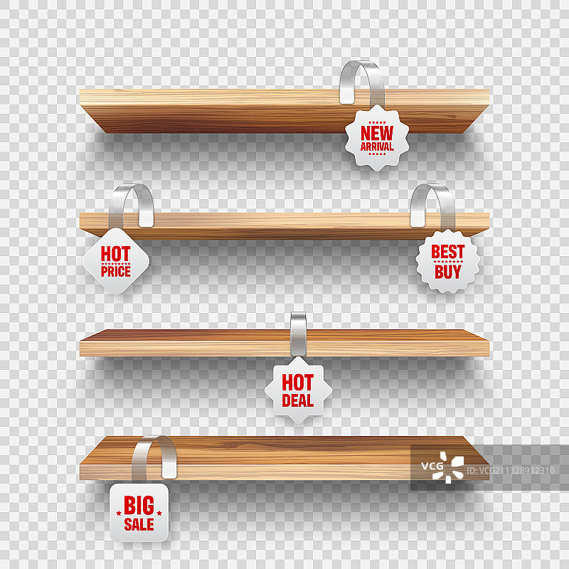 写实木质超市货架图片素材