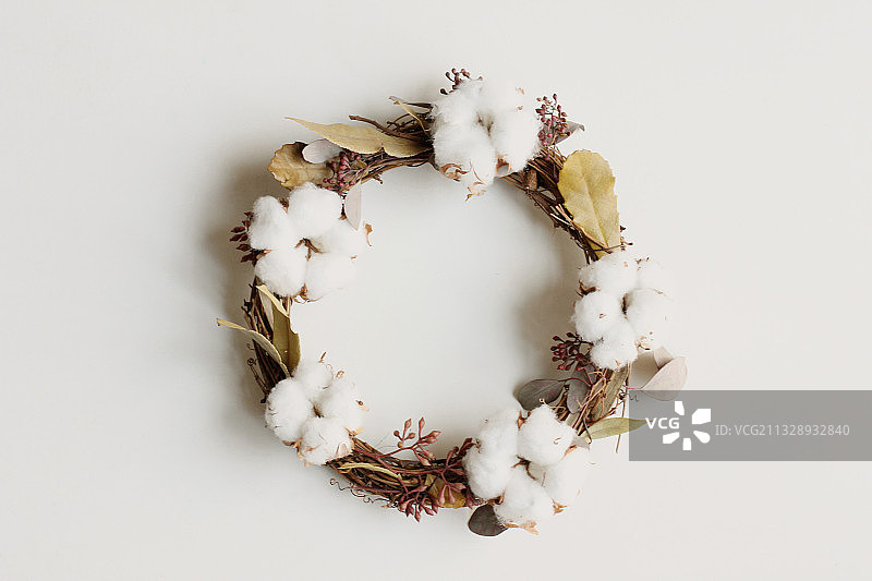 棉花花环图片素材