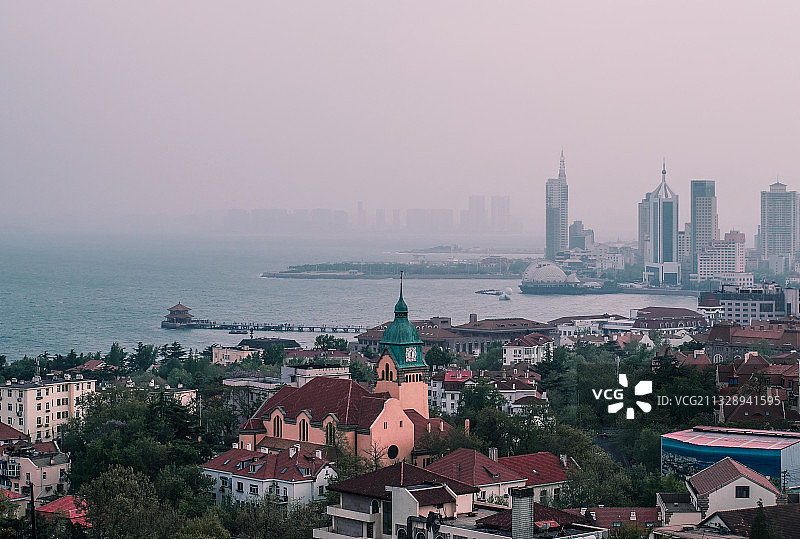 青岛老城俯瞰图片素材