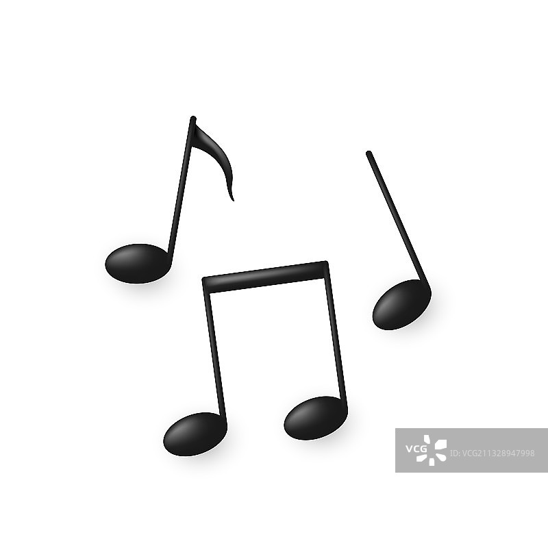 黑色音符符号或图标图片素材