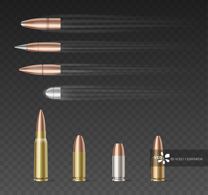 不同口径的子弹图案图片素材