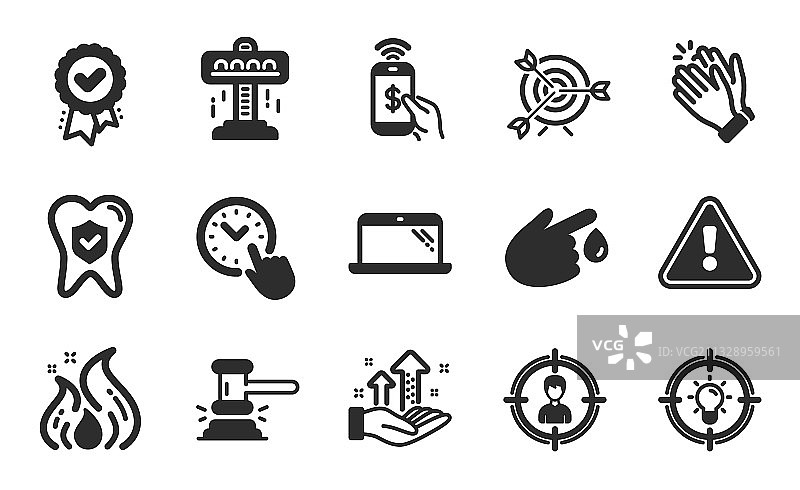 猎头牙科保险和吸引力图标图片素材