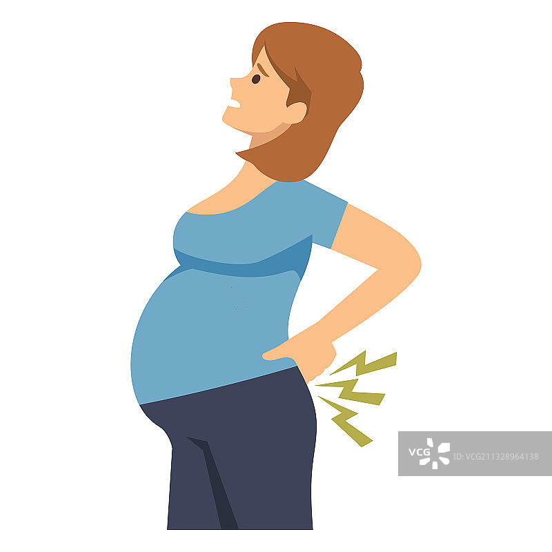 孕妇的下背部疼痛图片素材