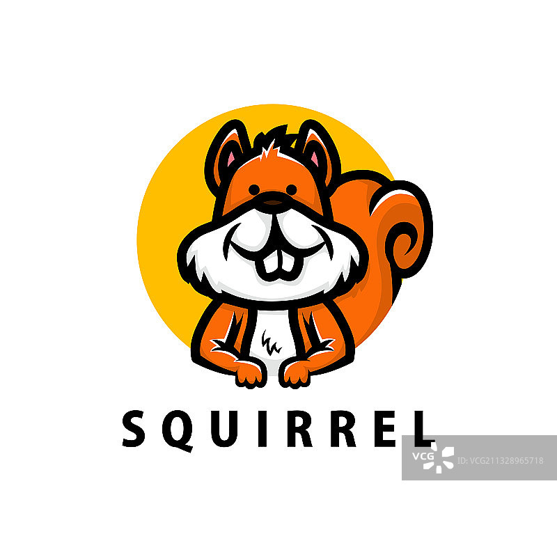 可爱的松鼠卡通logo图标图片素材