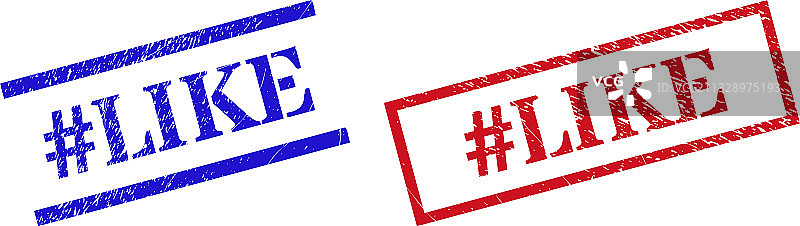 带有#标签的纹理刮擦印章图片素材