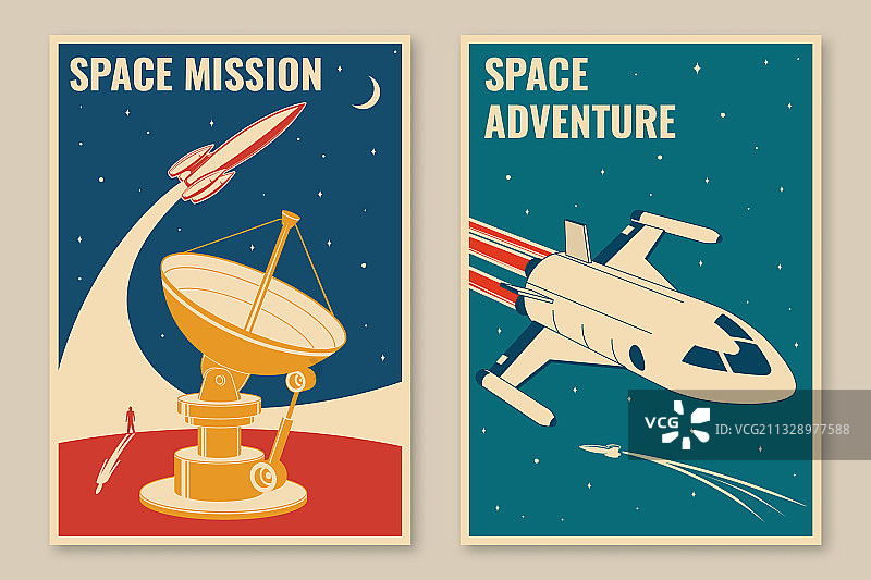 太空任务海报宣传单banner图片素材
