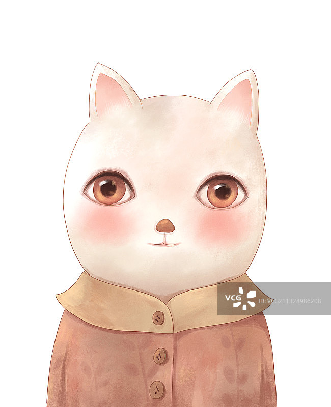 拟人猫咪插画2图片素材