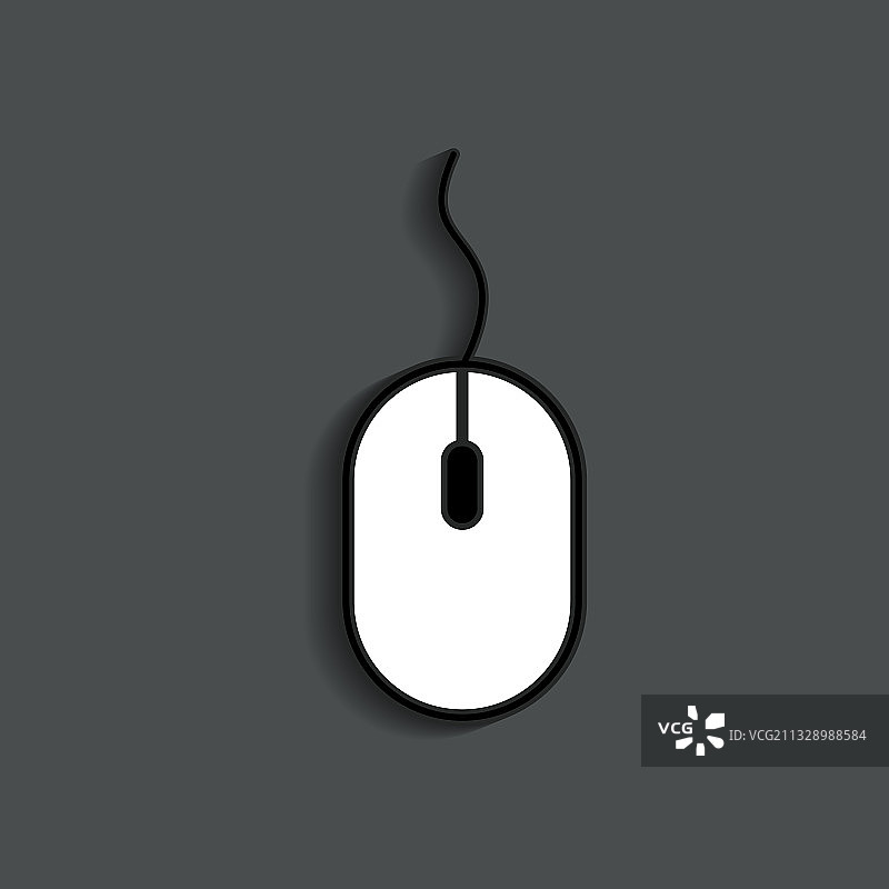 白色鼠标图标图片素材