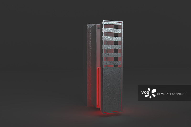 霓虹灯，三维图形，英文字母，夜晚，金属图片素材