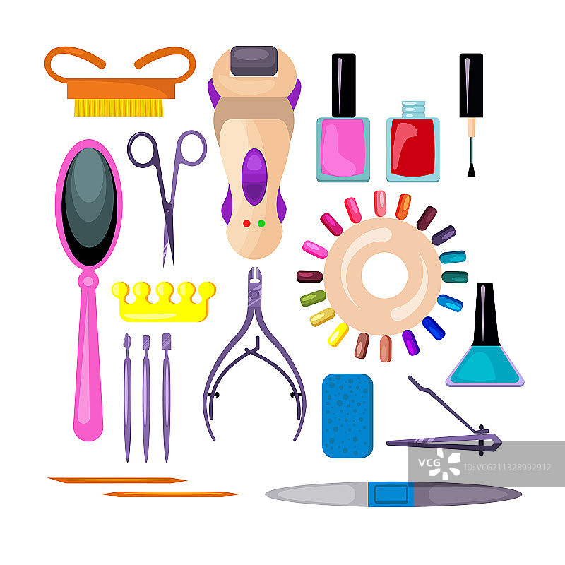 美甲和足疗套装图片素材