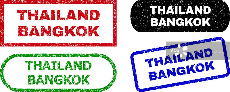 泰国曼谷矩形印章（未清洗）图片素材