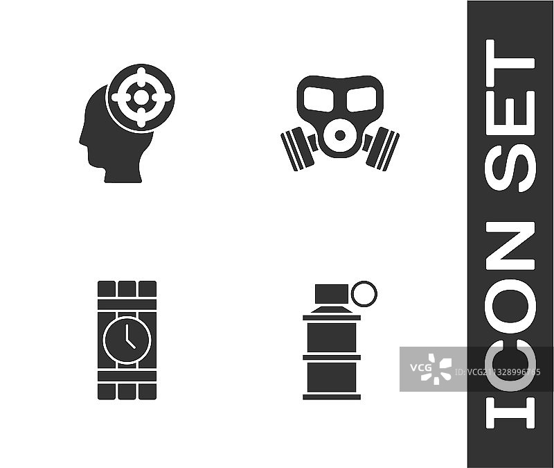 手持烟雾弹、靶标和炸药图片素材