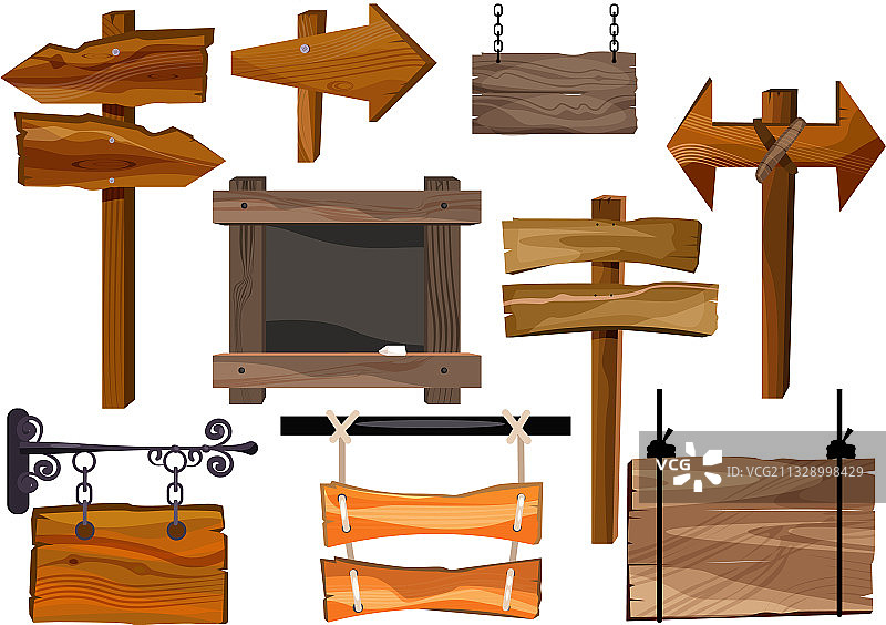 木质标牌套装图片素材
