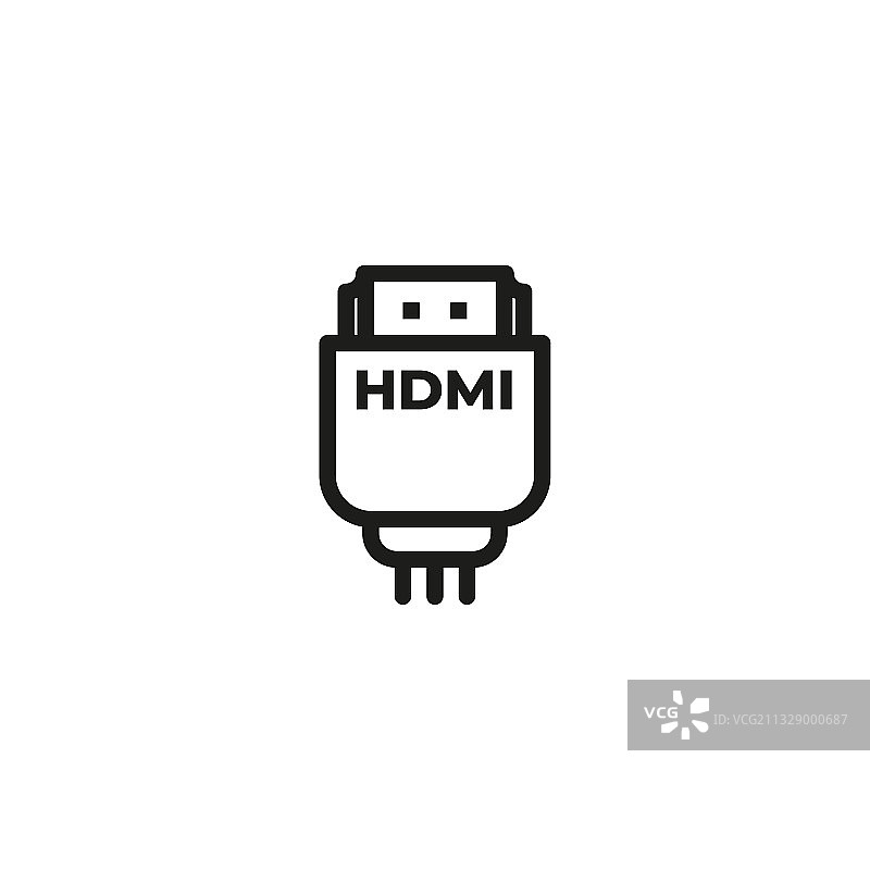 hdmi图标 hdmi 20图标 hdmi线缆线条图标图片素材