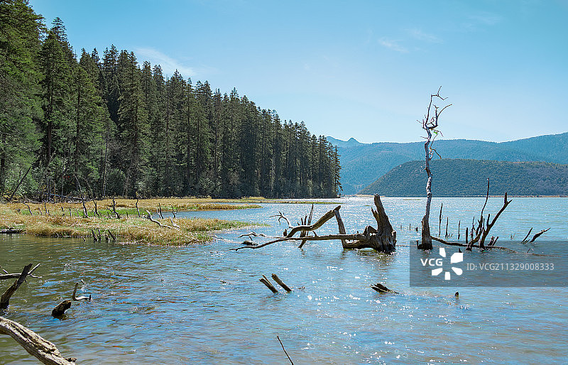 属都湖的眺望图片素材