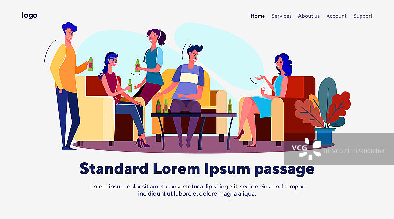 友好的啤酒派对图片素材