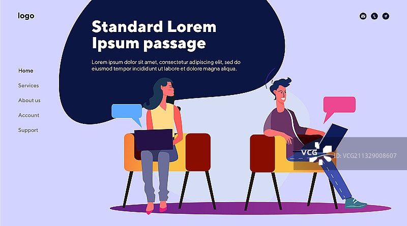 男人女人网吧线上聊天图片素材