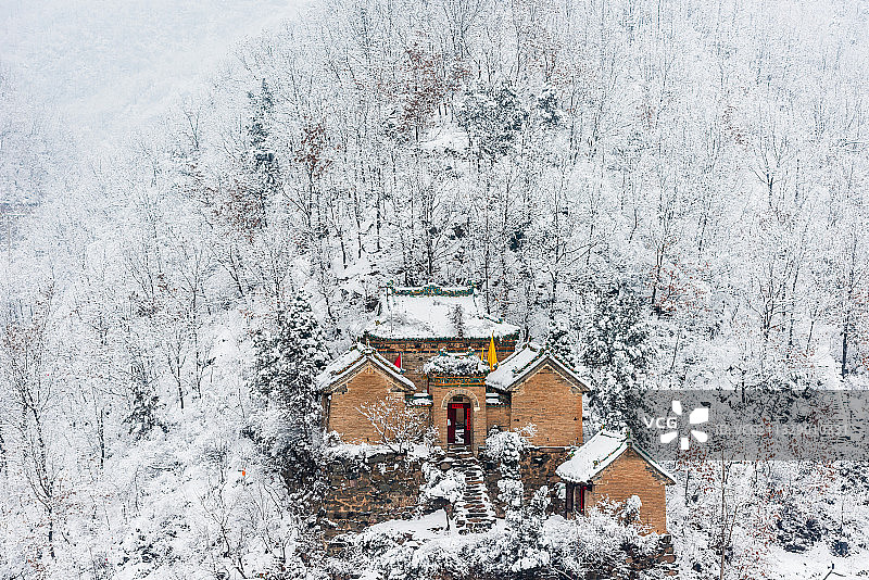王屋山雪景图片素材