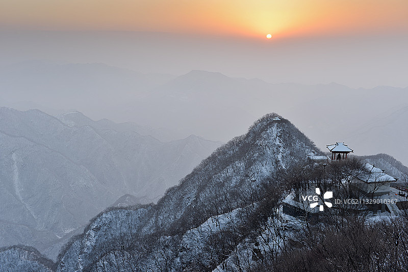 王屋山雪景图片素材