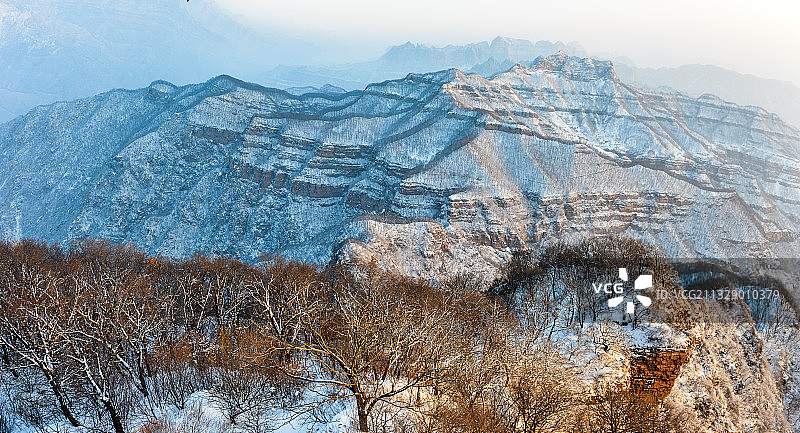 王屋山雪景图片素材