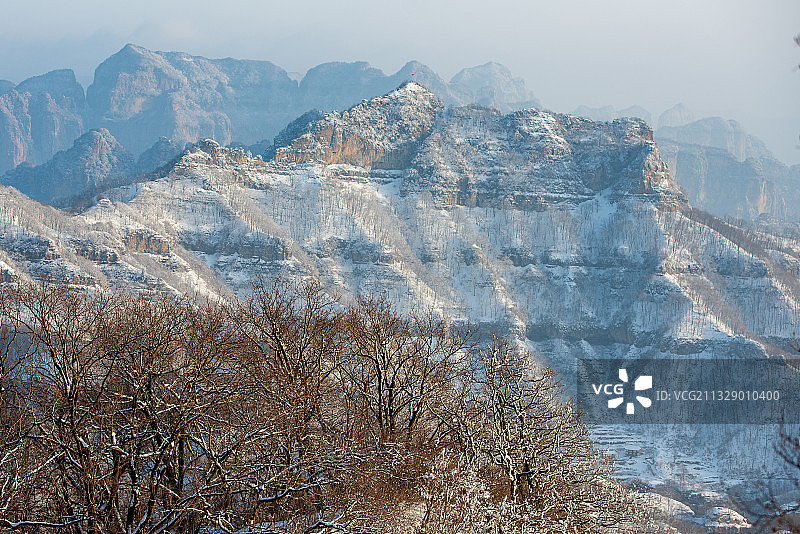 王屋山雪景图片素材
