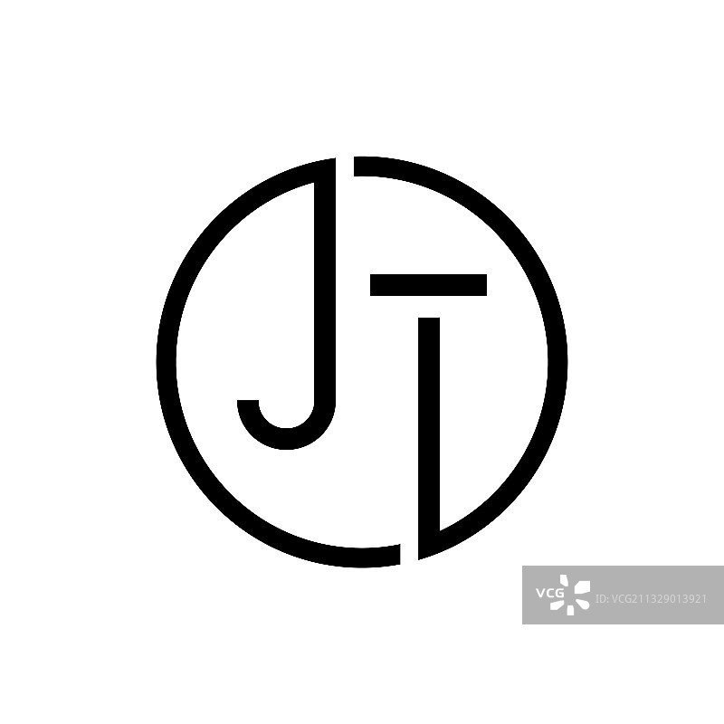 创意字母jt logo设计模板首字母图片素材