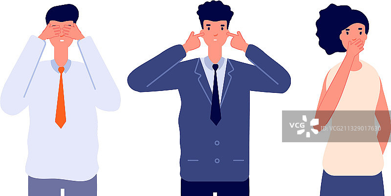 三个智者回避商业图片素材