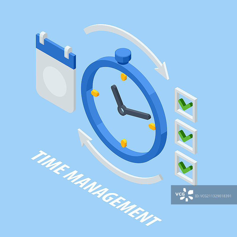 2.5D时间管理快速反应图片素材