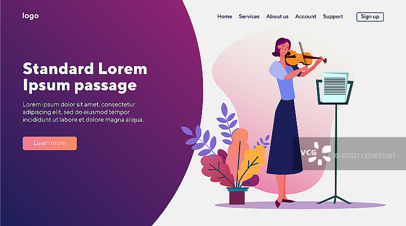 演奏小提琴的女人图片素材