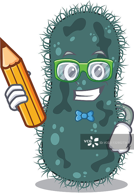聪明的学生嗜热菌卡通人物图片素材