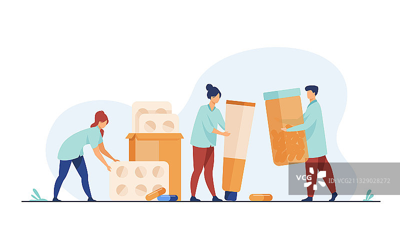 药剂师正在处理药丸图片素材