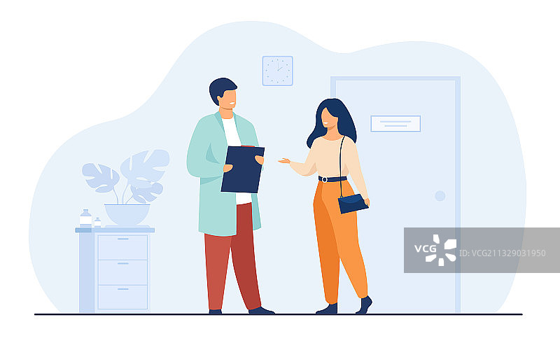 医生办公室里的女病人图片素材